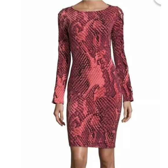 BRAND NEW PROJECT RUNWAY MULTI-COLOR LONG SLEEVELESS ROUNDNECK DRESS - Picture 1 of 16
